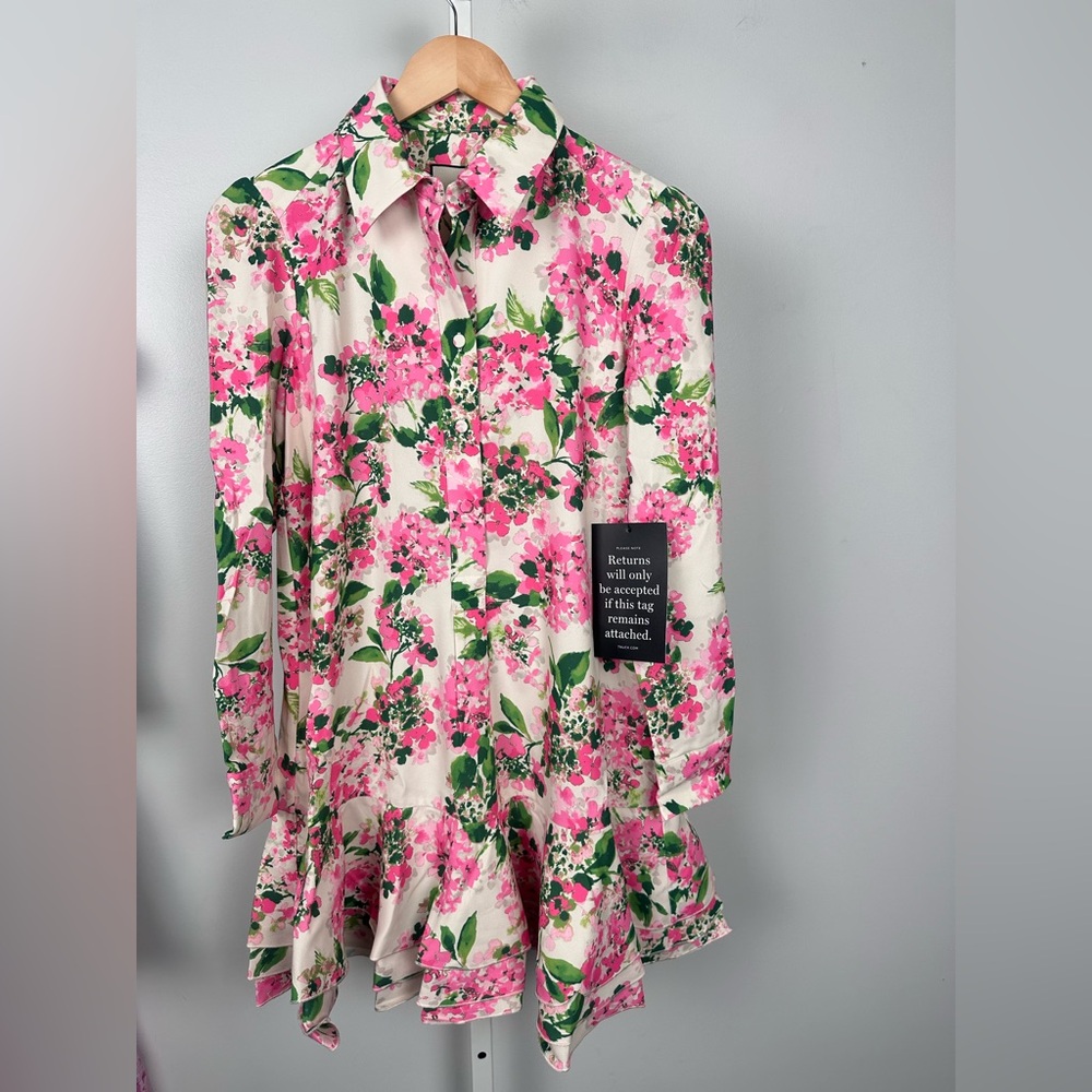 TUCKERNUCK Gossamer Pink Hydrangea Callahan Shirt Dress - Picture 6 of 10